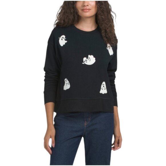 JANE & DELANCEY Cute Ghost Cozy Fleece Sweatshirt - Picture 1 of 4